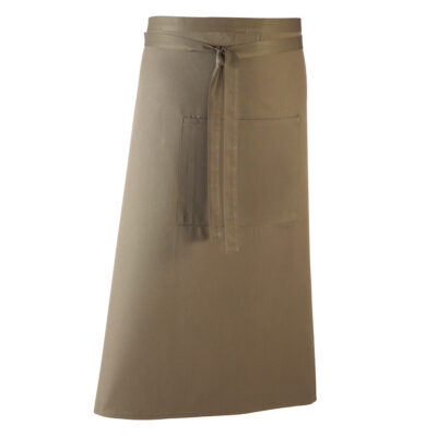 Premier Horeca Heup Schort Lang met Zak - Kleur Sage Green